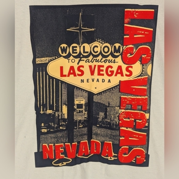 Las Vegas XL t-shirt in baby blue (small hole) - Picture 2 of 6